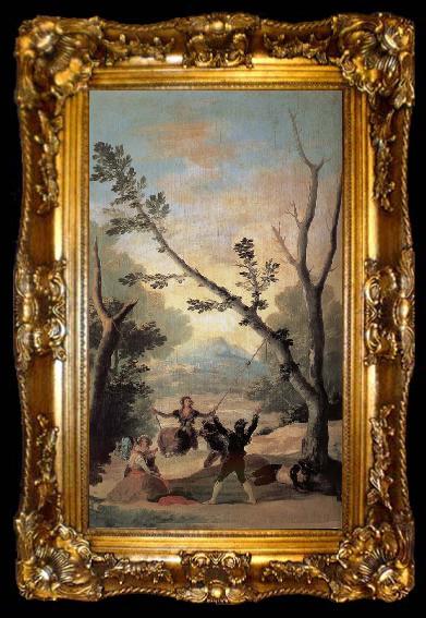framed  Francisco Goya The Swing, ta009-2